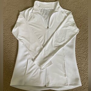 Tahari, white, active zip up, size medium